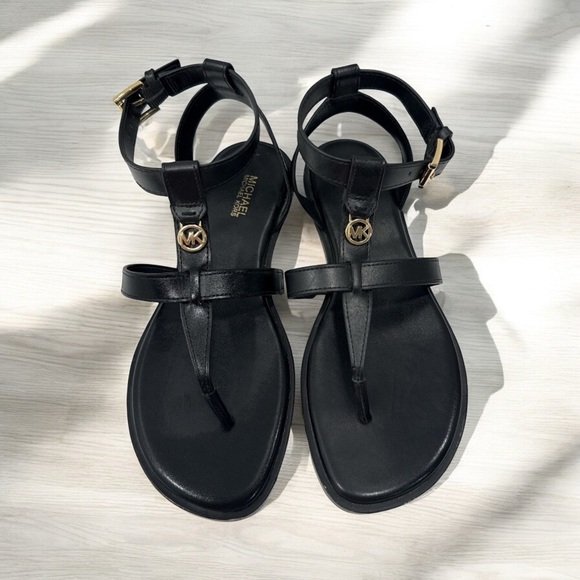 Michael Kors Black Women's Sandals Sasha T-Strap Sandal size 6 M - Picture 6 of 11